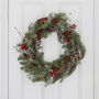Luxury Large Red Berry And Fir Cone Wreath, thumbnail 1 of 6