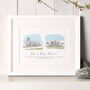 Double Wedding Venue Watercolour Portrait, thumbnail 1 of 3