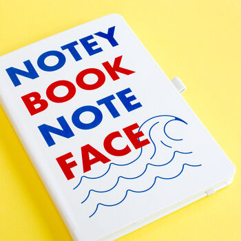 'Notey Book Note Face' Funny Hardback Notebook, 6 of 9