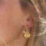 Sol Earrings Reversible 18k Gold Plated Waterproof, thumbnail 4 of 11