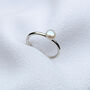 Silver Small Pearl Ring, thumbnail 2 of 3