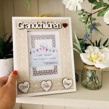 Personalised Grandchildren Photo Frame Mother's Day, 4 of 7