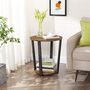 Round Side Table With Shelf End Table Brown, thumbnail 10 of 10