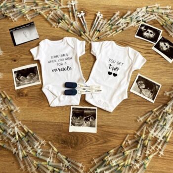 Twin Pregnancy Announcement Vests | Twin Baby Gifts, 5 of 5