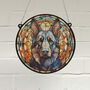 German Shepherd Black Stained Glass Effect Suncatcher, thumbnail 1 of 5