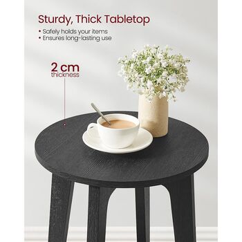 Small Round Table Side Table With Lower Shelf, 5 of 12