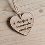 5th Wedding Anniversary Wooden Hanging Heart Card, thumbnail 2 of 2