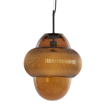 Florence Amber Glass Pendant Light, 2 of 5