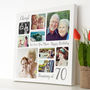 Personalised 70th Birthday Square Photo Collage, thumbnail 1 of 11