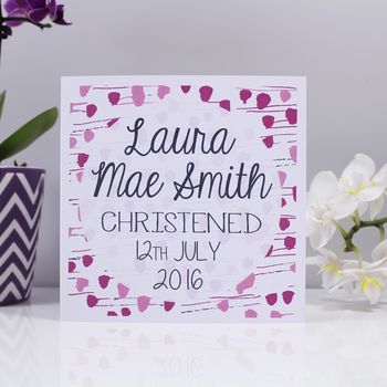 Personalised Christening Card For Boys And Girls, 7 of 9
