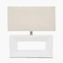 White Block Ceramic Rectangular Table Lamp, thumbnail 2 of 10
