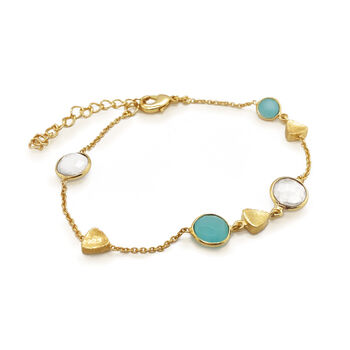 Gemstone Nugget And Chain Bracelet, 3 of 9