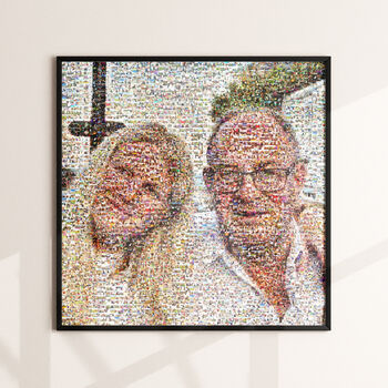 Personalised Wedding Anniversary Mosaic Portrait, 11 of 12