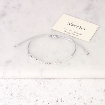 Warrior Sterling Silver Morse Code Bracelet, 5 of 6