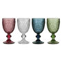 Luxury Embossed Coloured Glass Wine Goblets, thumbnail 2 of 6