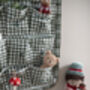 Personalised Green Gingham Ruffle Advent Calendar Embroidered, thumbnail 5 of 12