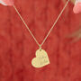 Personalised Couples Names Gold Plated Heart Necklace, thumbnail 1 of 11
