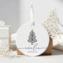 Personalised Minimalist Christmas Tree Bauble, thumbnail 6 of 9