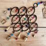 Black Recycled Ironwork Wind Chime Glass Beads, thumbnail 1 of 6
