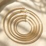 Stylish 25mm Round Gold Plated Hoop Earrings, thumbnail 5 of 5