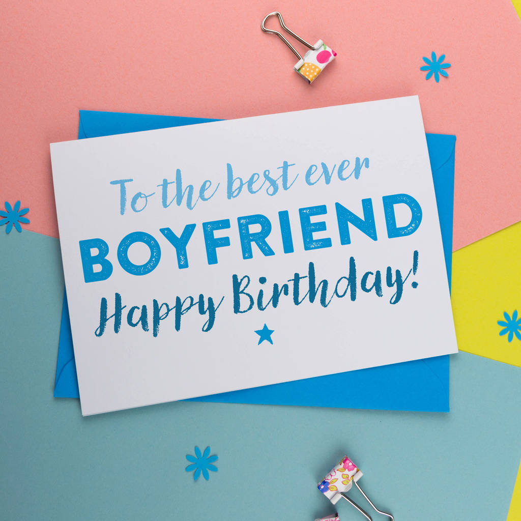 Birthday Card For Boyfriend By A is for Alphabet | notonthehighstreet.com