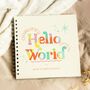 Colourful 'Hello World' Bump To Birth Custom Journal, thumbnail 3 of 11