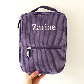 Personalised Children's Corduroy Lunch Bag, 2 of 6