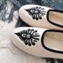Folk Wool Ballerina Slippers In Cream, thumbnail 5 of 5