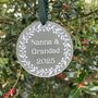 Personalised Grandparents Christmas Bauble Decoration 2025, thumbnail 1 of 5