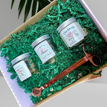 Handmade Luxury Flower Candle Gift Box X3 Jo M Dupes, 4 of 10
