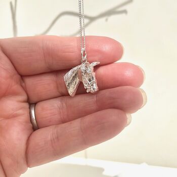 Sterling Silver Horse Head Necklace, 3 of 9