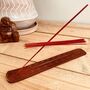 Incense Stick Holder Embossed Floral Swirl Ash Catcher, thumbnail 1 of 4