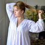 Ladies Long Sleeve Embroidered Nightdress With Lace 'Clarissa', thumbnail 8 of 10