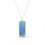 Turquoise Blue Lagoon Small Drop Sterling Silver Pendant, thumbnail 1 of 5