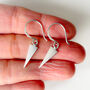 Sterling Silver Spike Drop Earrings, thumbnail 2 of 4
