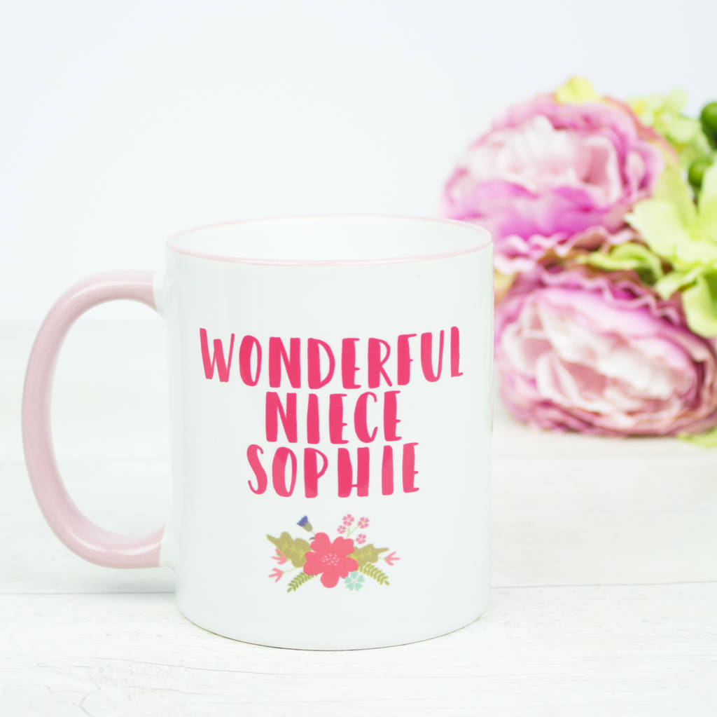 personalised niece gift mug by tea please
