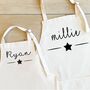 Personalised Name Star Mother Daughter Matching Aprons, thumbnail 1 of 3