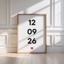 Personalised Special Date Framed Print, thumbnail 8 of 9