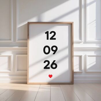 Personalised Special Date Framed Print, 8 of 9