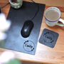 Personalised Name Leather Mouse Pad And Coaster Set, thumbnail 11 of 12