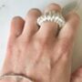 Chunky Organic Cuttlefish Sterling Silver Ring, thumbnail 6 of 8