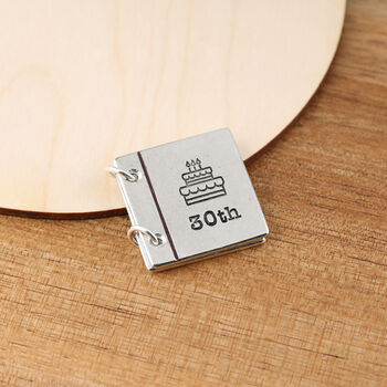 30th Birthday Keepsake Gift Pewter Mini Folding Card, 5 of 7