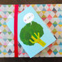 Mini Broccoli Greetings Card, thumbnail 1 of 4