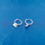 Heart Earrings, 925 Sterling Silver Hoops, thumbnail 7 of 8