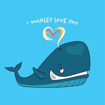 'I Whaley Love You' Chocolate Card, 2 of 4