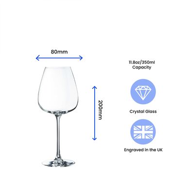 Personalised Anniversary Wine Glass For Couples, 2 of 6