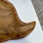 38cm Hand Carved Teak Root Leaf Bowl Wood Serving Dish, thumbnail 9 of 12