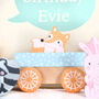 Pastel Wooden Animal Train With Personalised Bag, thumbnail 5 of 7