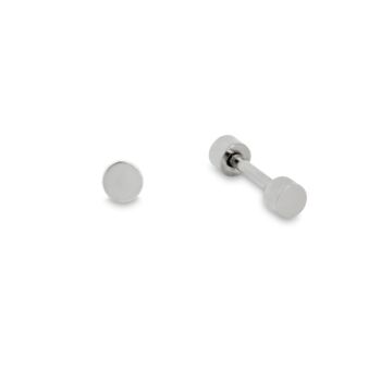 Small Silver Stainless Steel Stud Earring For Men, 4 of 9