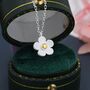 Tiny Forget Me Not Flower Pendant Necklace, thumbnail 2 of 11